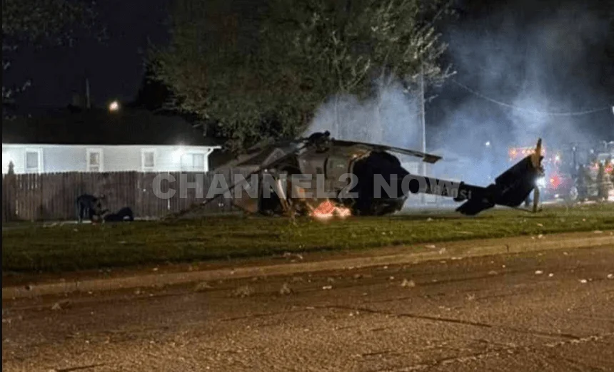 “Heroes Amid Flames: Three Rescued After Medical Helicopter Crashes Near Hartford Fire Station”